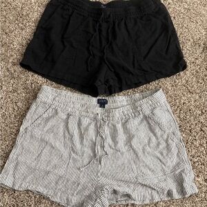 J. Crew Black and Striped High Waist Shorts